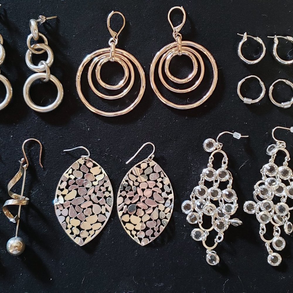 Assorted Silver Earrings